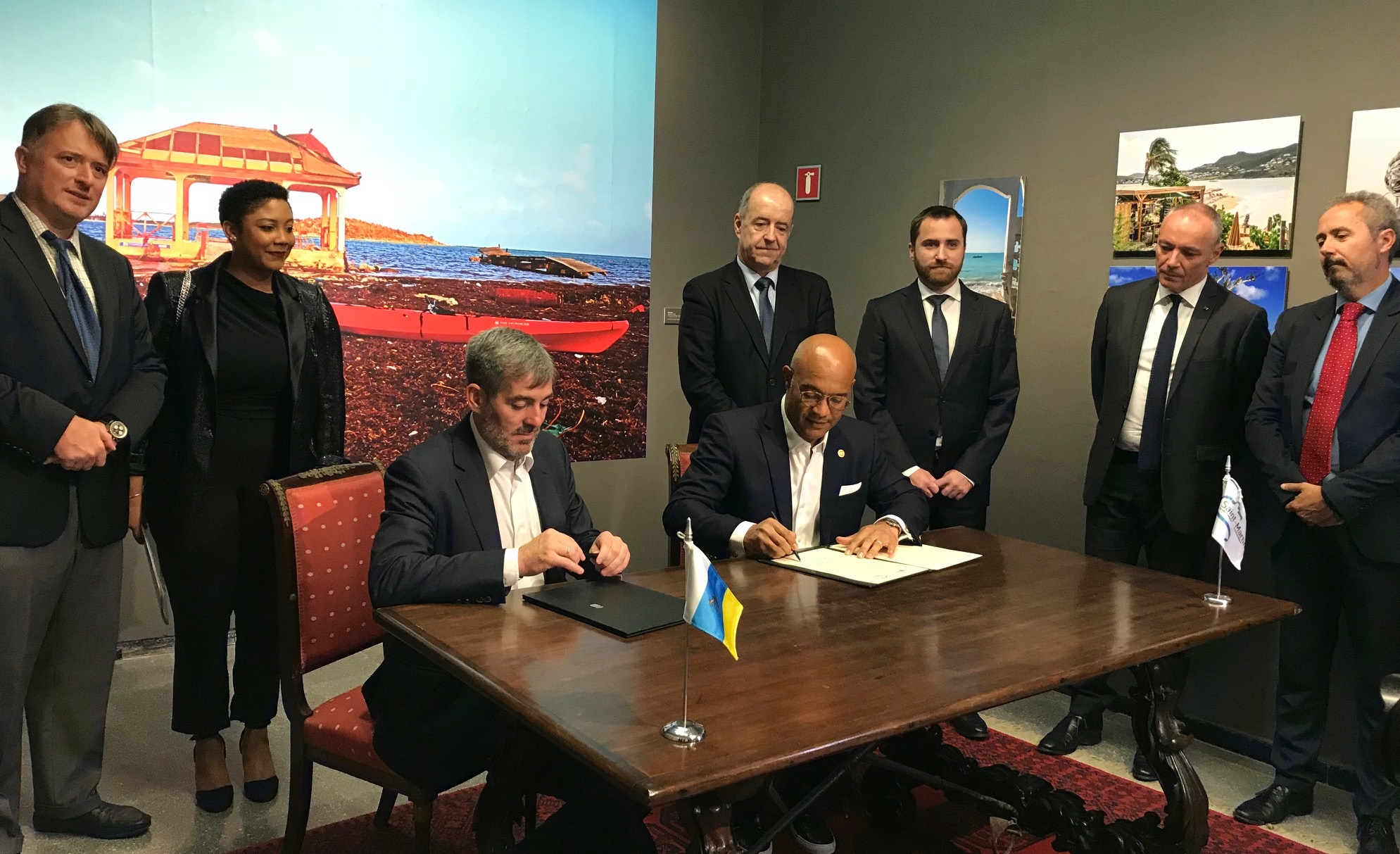 Signature du Mmorandum of Understanding entre la collectivit de Saint-Martin et les les Canaries