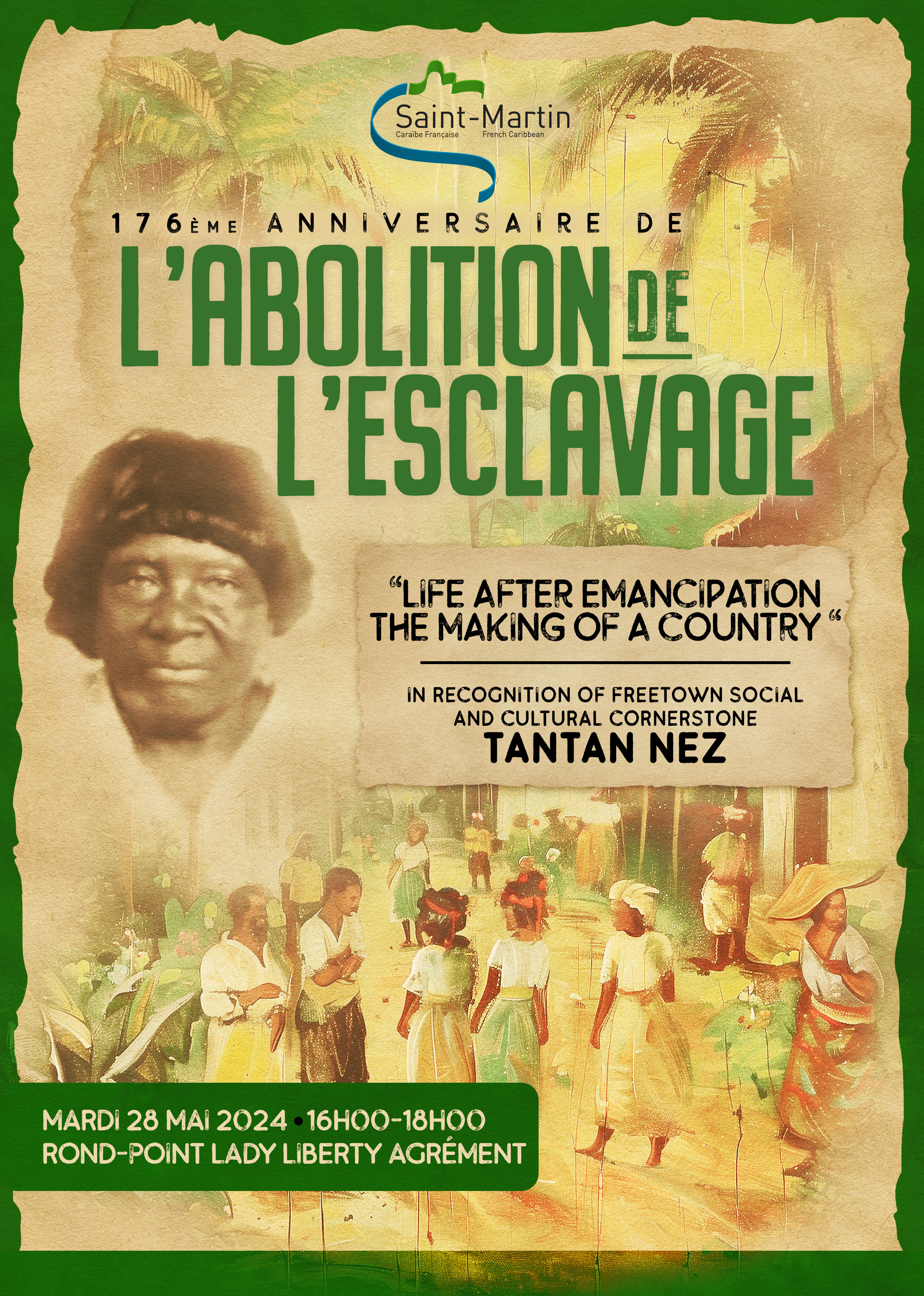 Communiqu de Presse: Mardi 28 mai 2024 - Commmoration du 176e anniversaire de l'abolition de l'esclavage