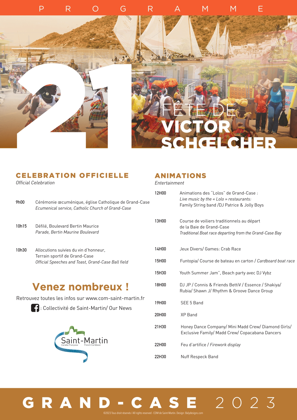 Le programme des festivits Victor Schoelcher 2023
