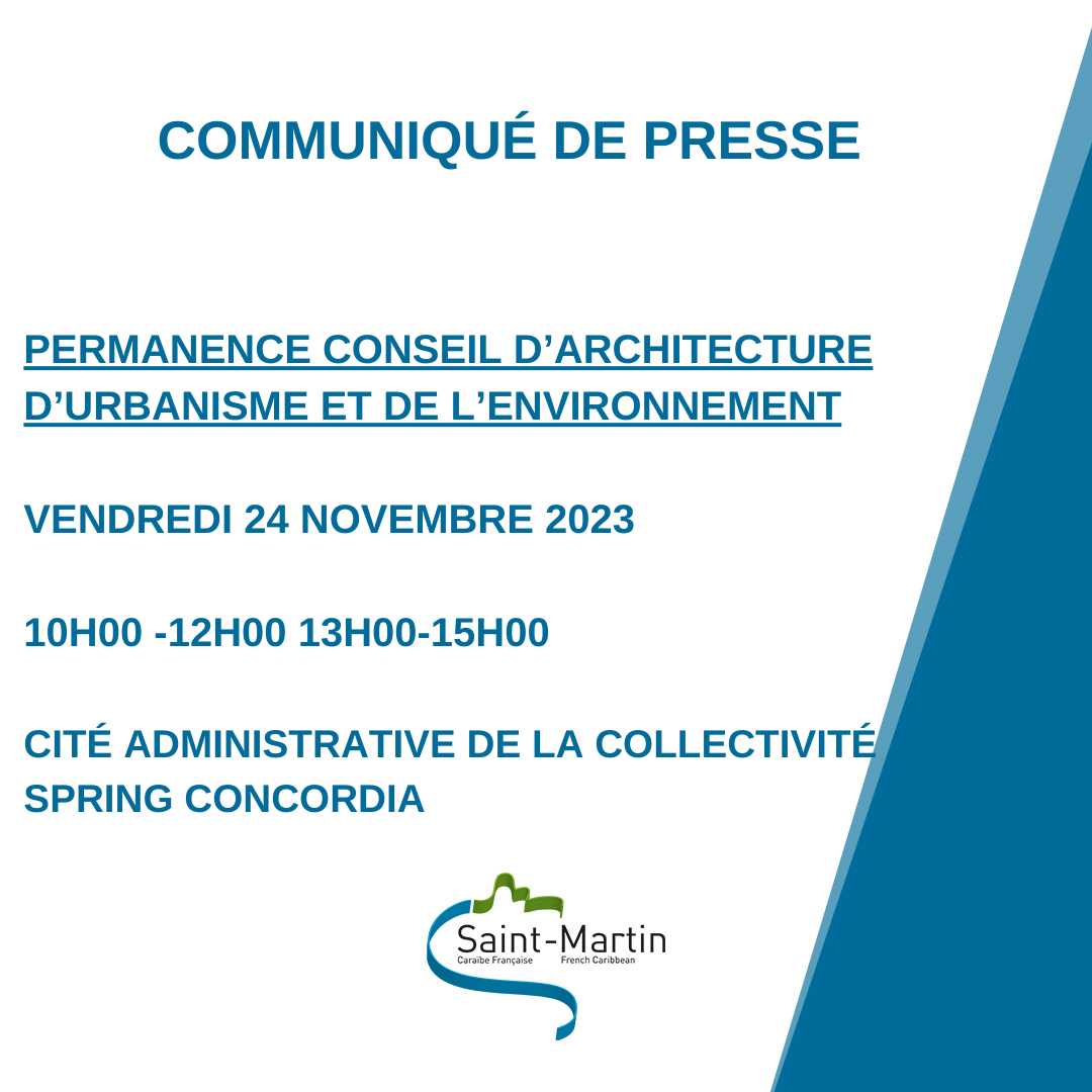 Communiqu de Presse: Permanence Conseil Architecture Urbanisme et de Environnement (CAUE) 