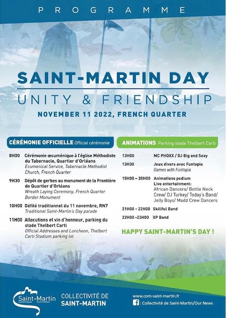 Le programme de Saint Martin's Day!